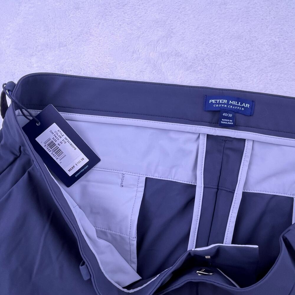 NWT Peter Millar blue golf performance pants, size 40/30 - Picture 4 of 4